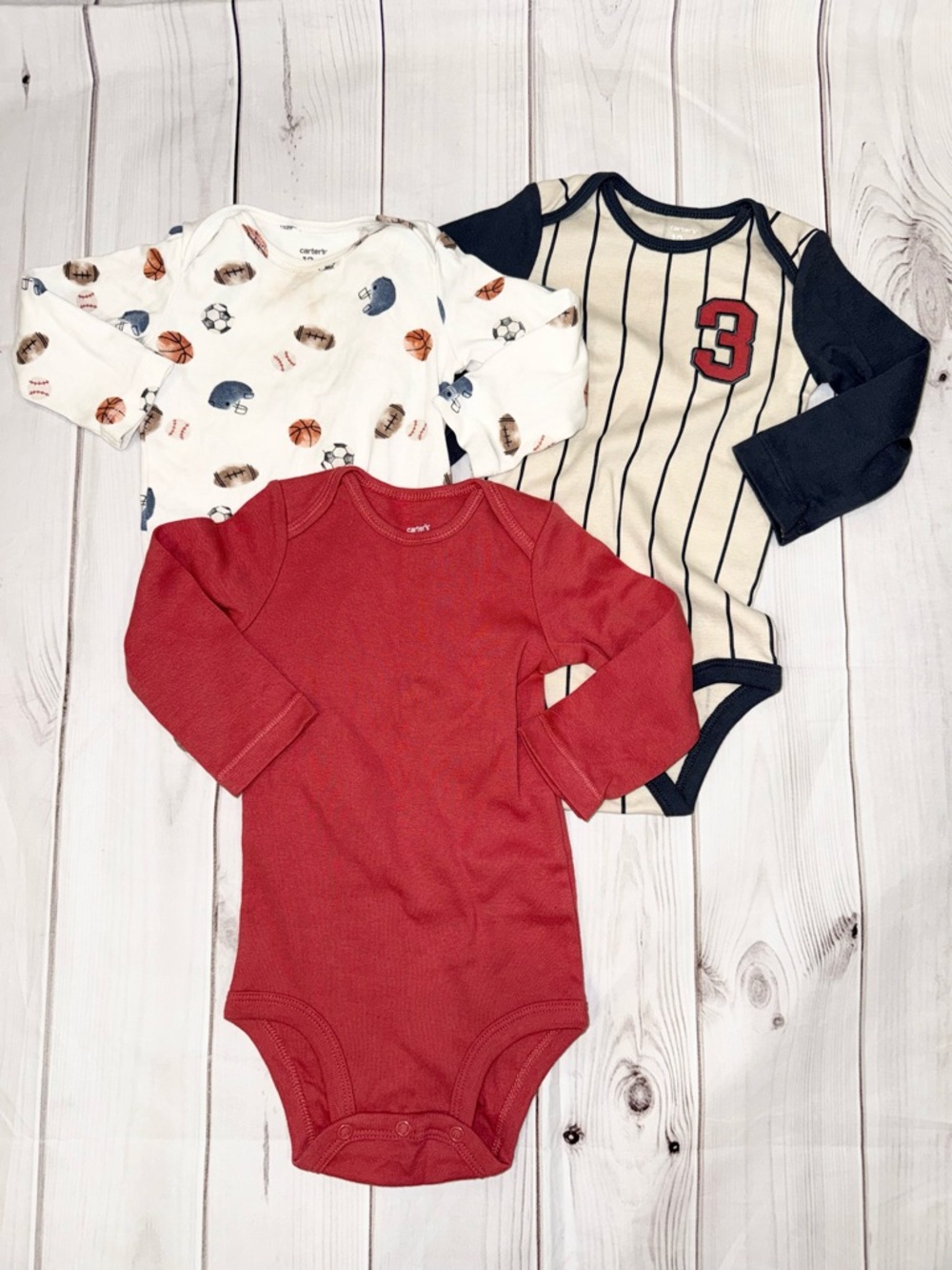 Long Sleeve Bodysuit Sports Set - Baby Boy Size 12 Months